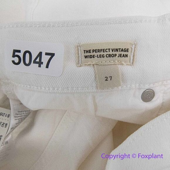 NEW Madewell The Perfect Vintage Wide-Leg Crop Jean Tile White, 27 - Picture 12 of 14